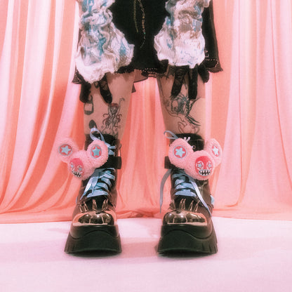 KOI Footwear - Jazmin Bean x KOI Frunkrocker Sidekick Monster Boots - Black