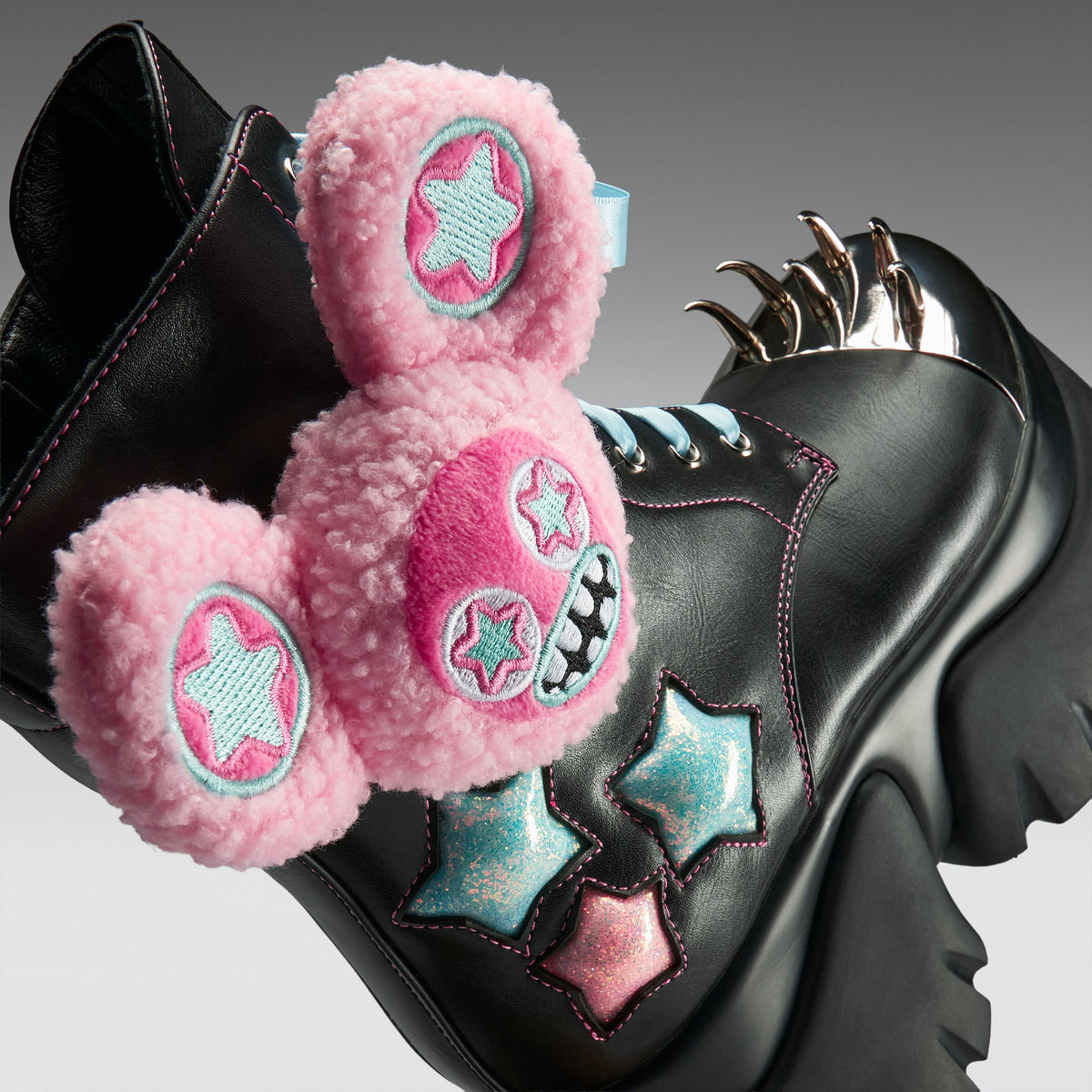 KOI Footwear - Jazmin Bean x KOI Frunkrocker Sidekick Monster Boots - Black