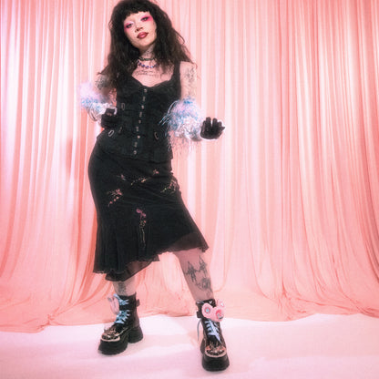 KOI Footwear - Jazmin Bean x KOI Frunkrocker Sidekick Monster Boots - Black