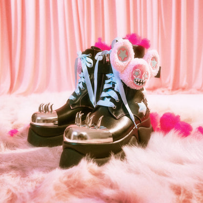 KOI Footwear - Jazmin Bean x KOI Frunkrocker Sidekick Monster Boots - Black