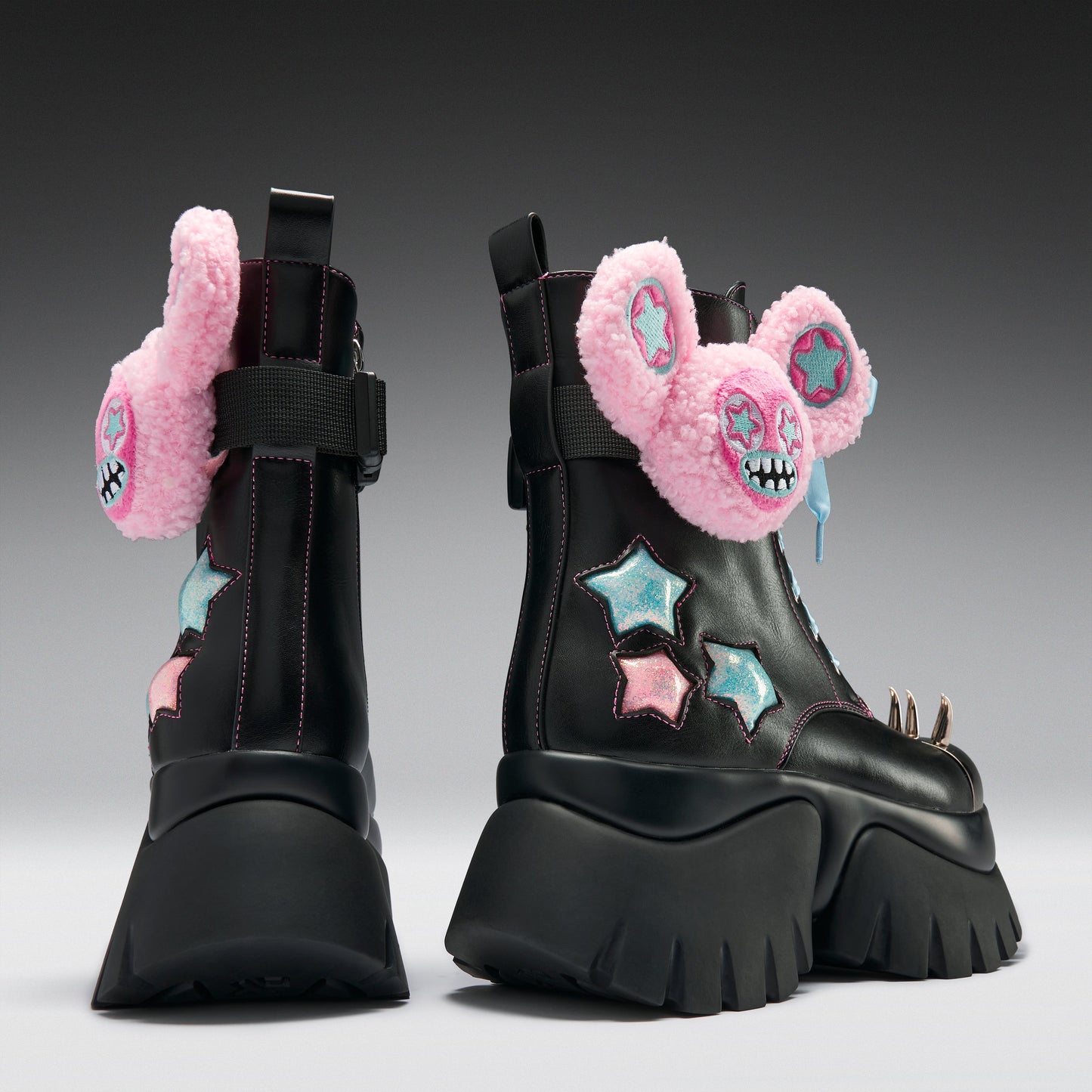 KOI Footwear - Jazmin Bean x KOI Frunkrocker Sidekick Monster Boots - Black
