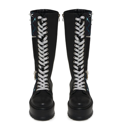KOI Footwear - MONSTER HIGH Frankie Stein Firecracker Long Platform Boots - Green