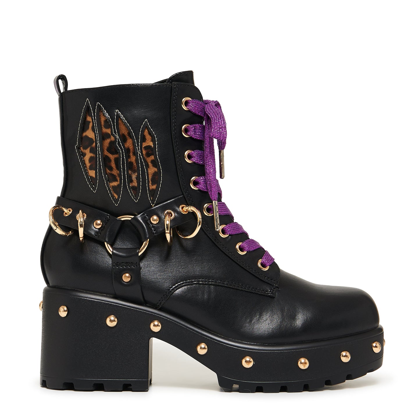 KOI Footwear - MONSTER HIGH Lucia Werewolf Military Studded Boots - Black