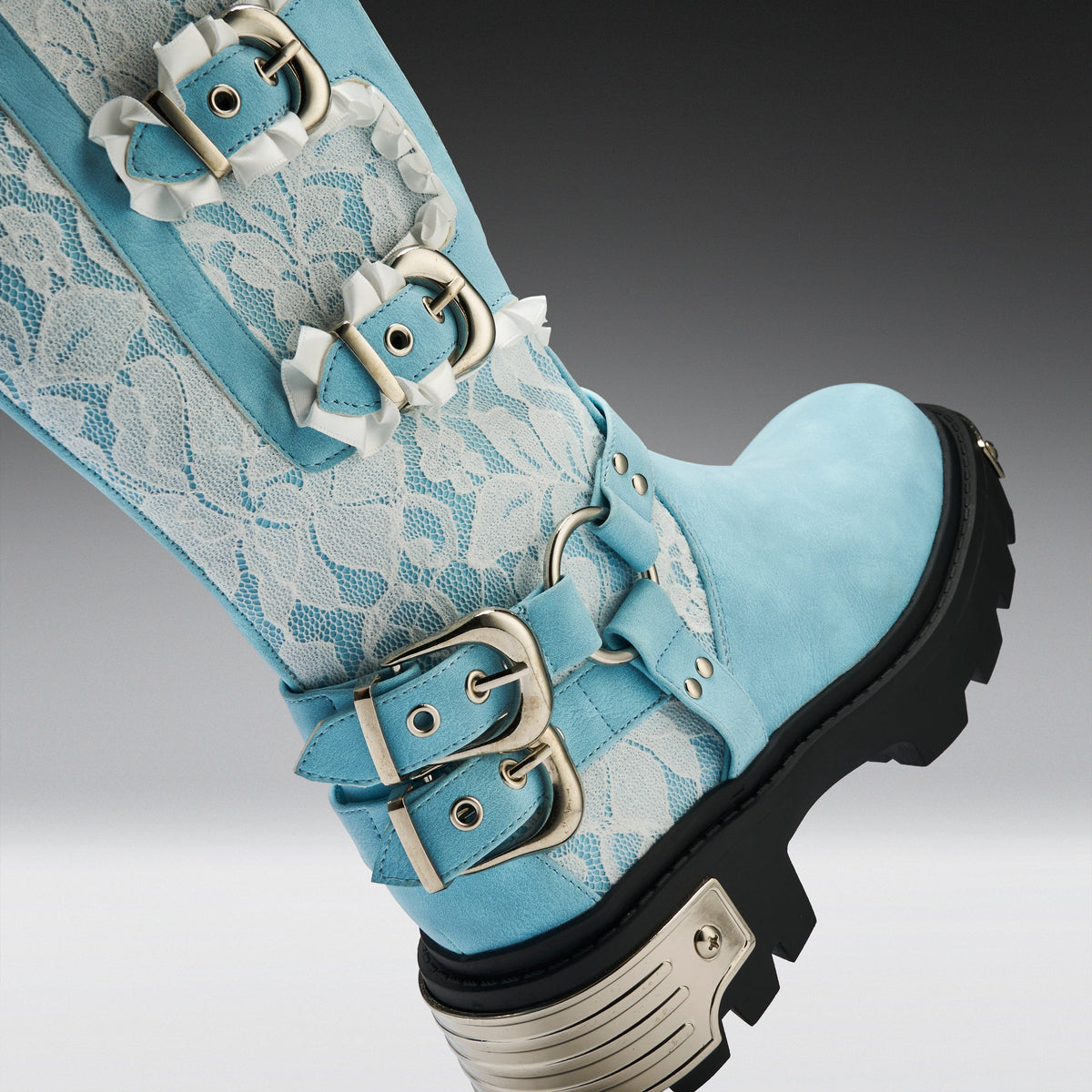 KOI Footwear - Jazmin Bean x KOI Blue Inside Whimsical Long Boots