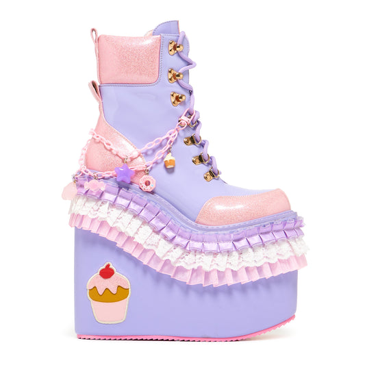 KOI Footwear - Cupcake Towers Platform Boots - Purple