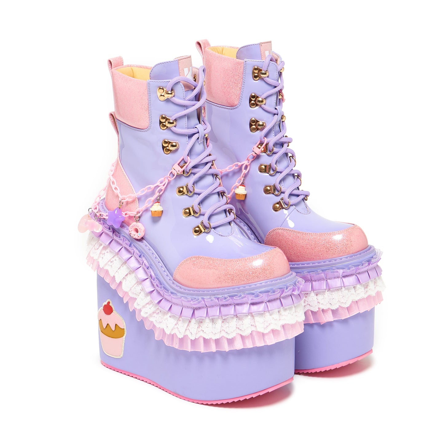 KOI Footwear - Cupcake Towers Platform Boots - Purple