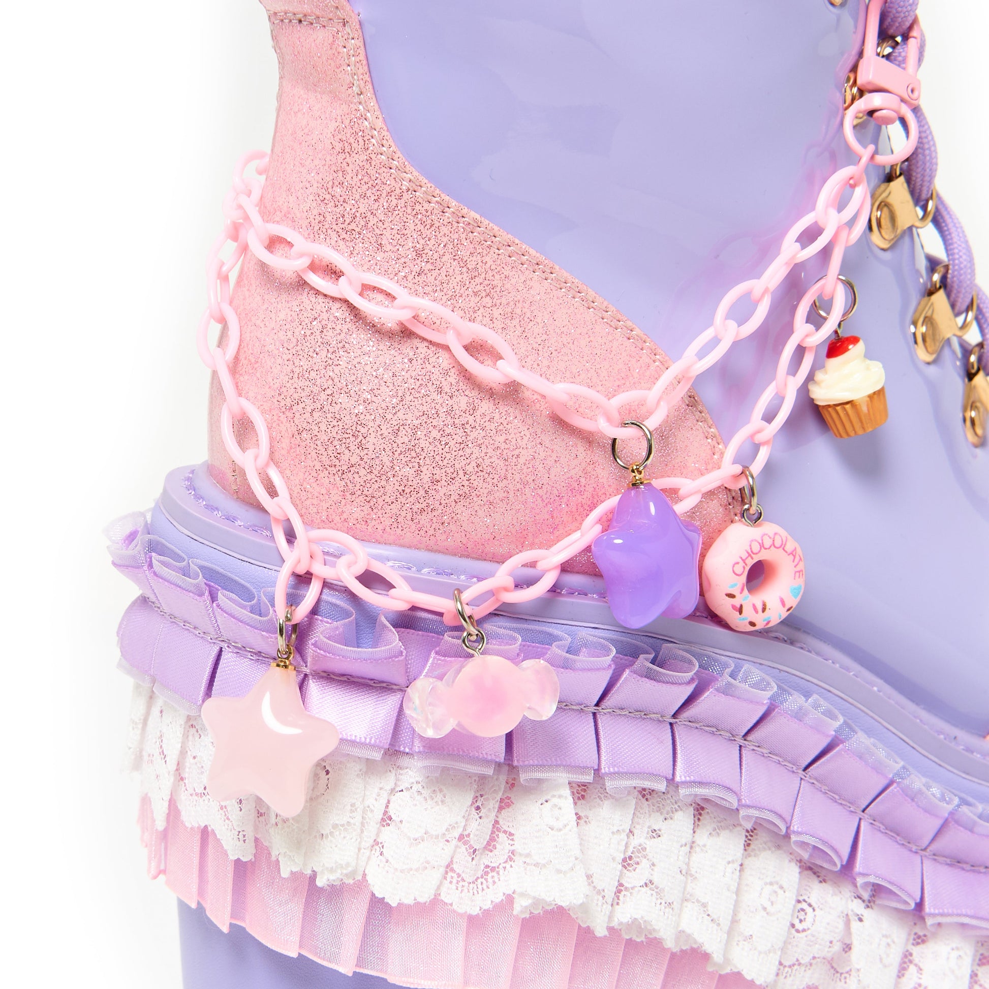 KOI Footwear - Cupcake Towers Platform Boots - Purple