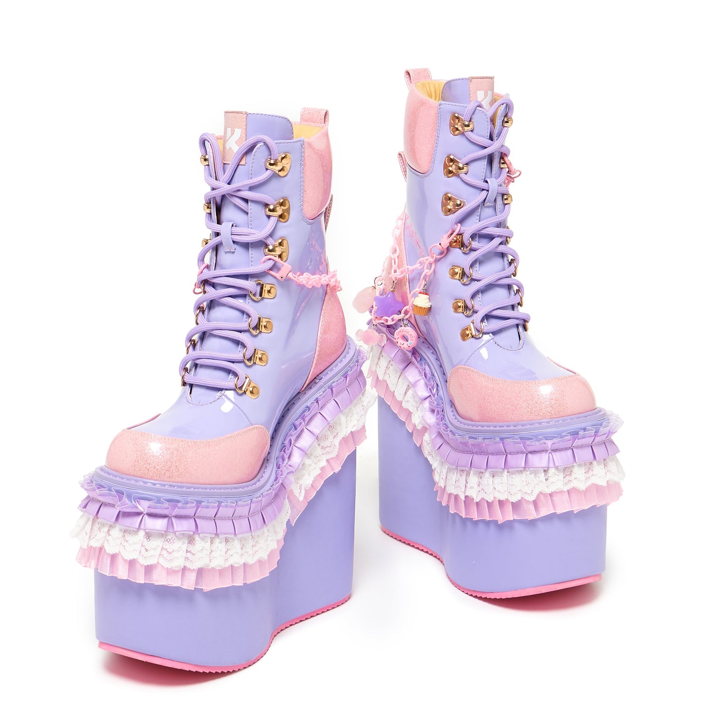 KOI Footwear - Cupcake Towers Platform Boots - Purple