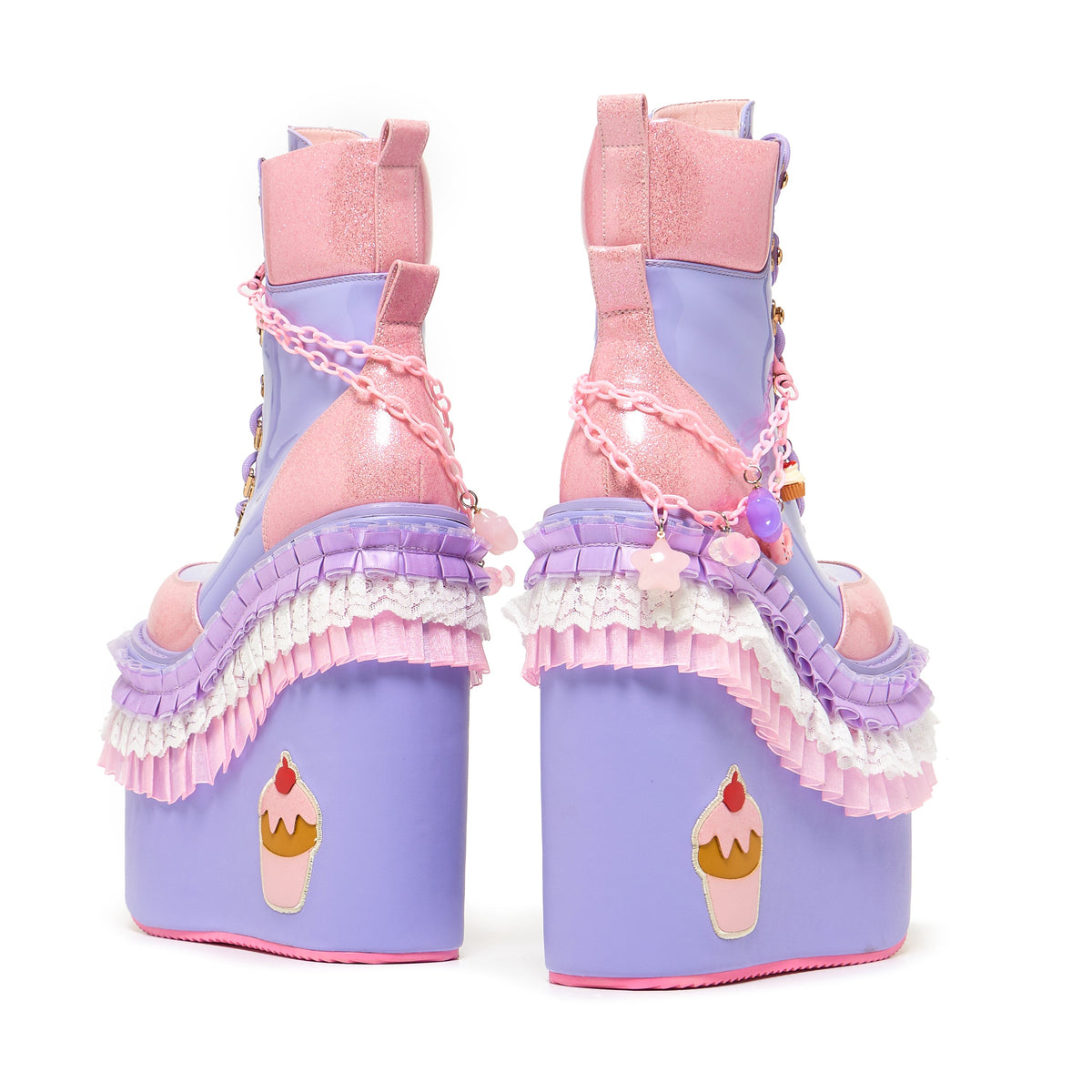KOI Footwear - Cupcake Towers Platform Boots - Purple